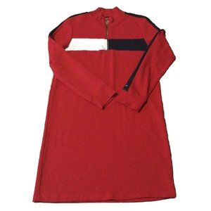 Tommy Hilfiger Womens Size Medium Red Soft Long Sleeve Sweatshirt Knit Dress
